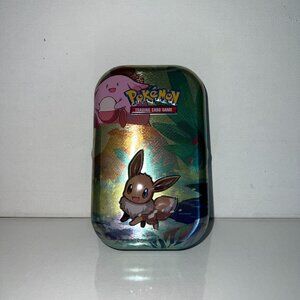 Pokémon TCG Kanto Friends Eevee and Chansey Mini Tin with Image and Code Cards